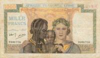 Gallery image for French Equatorial Africa p9a: 1000 Francs